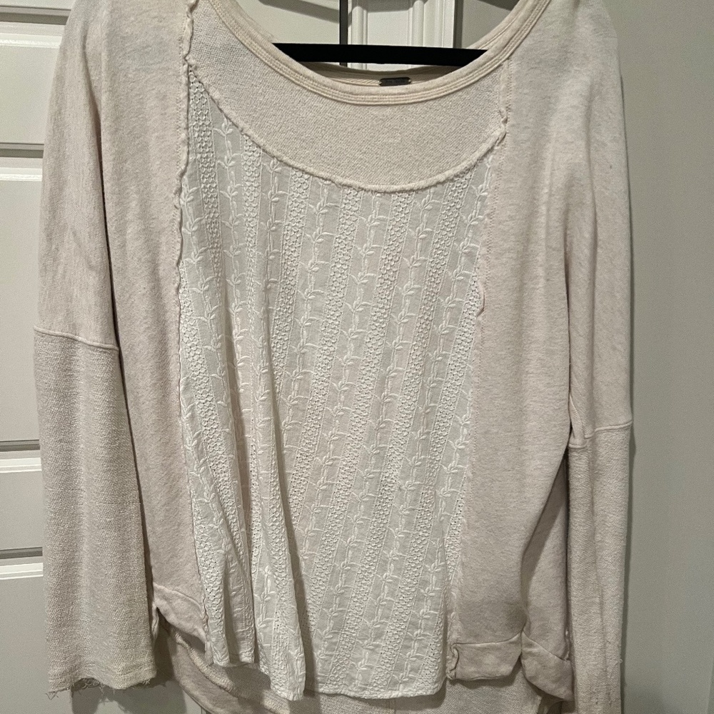 Free People cream sweater XS